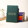 2026 Planerare A5 Agenda PU-läderfodral Anteckningsbok Månatlig Veckovis Daglig Tidtabell Affärsorganisatör Anteckningsböcker Kontorsmaterial