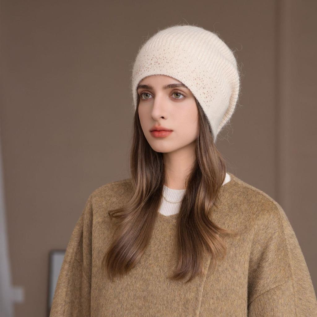 Women's Winter New Wool Hat Women's Autumn and Winter Thermal Hat Fashion Knitted Stacking Hat