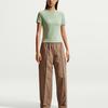 Nike T Shirts Women's Green Crew Neck Moderate IO1517-006