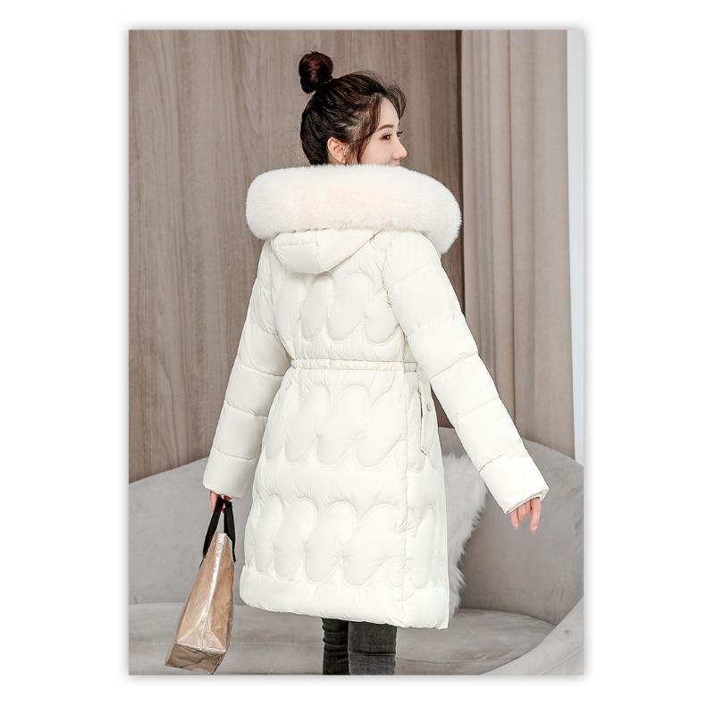 Down Jacket for Women Winter New Style Large Fur Collar Mid-length Thickened Waist Coat