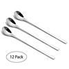 IMEEA Long Bar Spoons, 18-10 Stainless Steel Parfait Spoons, 23cm, Silver, 12-Piece Set, for Commercial Use