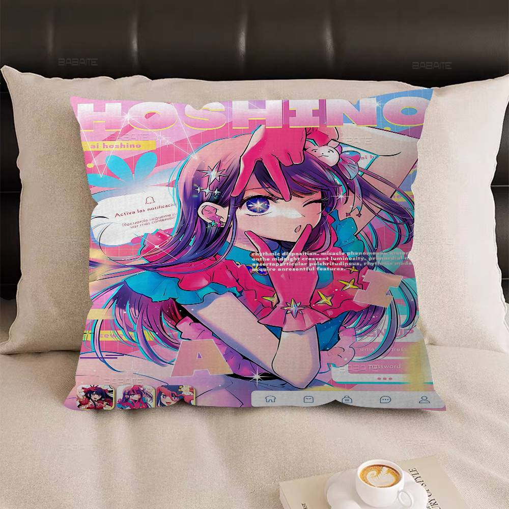 Oshi-No-Ko Anime Cushion Cover Decorative Pillow Sofa Home Decor Case Pillow Cases