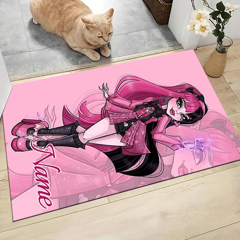 Custom Name Monster High Fashion Carpet Rug Customizable Soft Washable Anti-Slip Home Living Room Sofa Mats Personalized Rug. 0909404