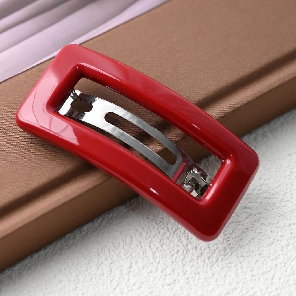 Fashion French Clips Barrettes Acetate Hair Clips for Girls and Women Pony Hair Headwear Rectangle Shaped Hair Accessories