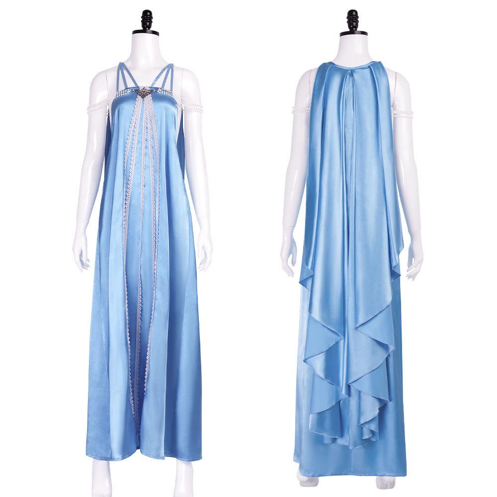 Padme Amidala Blue Dress Cosplay Costume Set for Halloween Carnival Cosplay Outfit