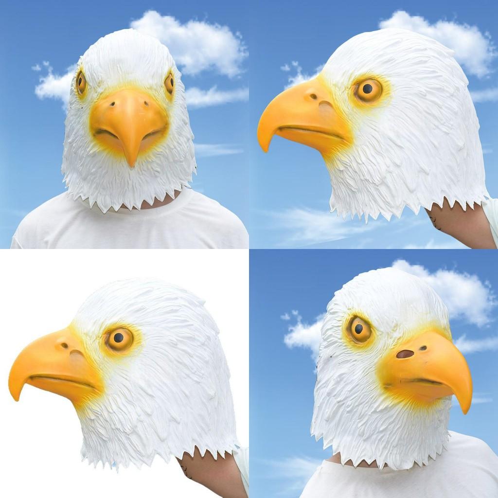 White Eagle Mask Latex Animal Head Mask For Costume Parties And Halloween Celebrations