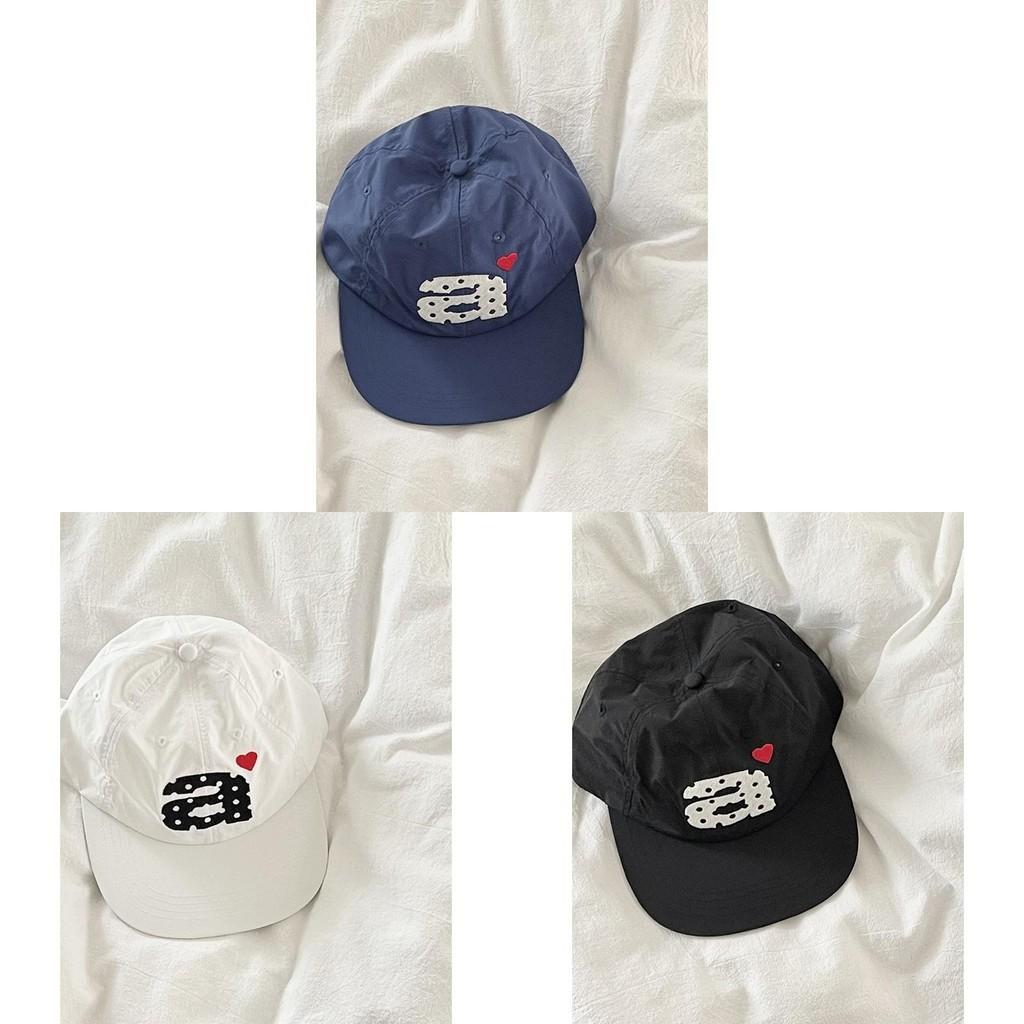 Original Design Summer Breathable Baseball Cap With Heart Embroidery For Women
