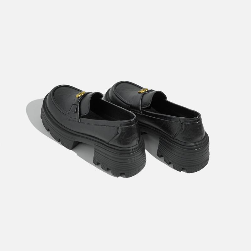 

Camellia platform women s small leather shoes two wear small height-increasing shoes single shoes 40 чорний