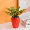 Strawberry Shaped Flower Vase Simple Modern Arrangement Pot Centerpiece for Shelf Bedroom Party Desktop Decoration