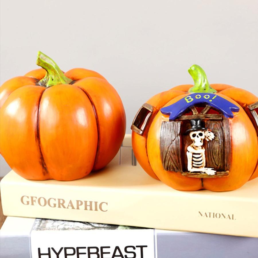 Halloween Pumpkin Tabletop Decoration Resin Bar Ghosthouse Chamber Scenes Halloween Party Skull Props Home Decor Items Gifts