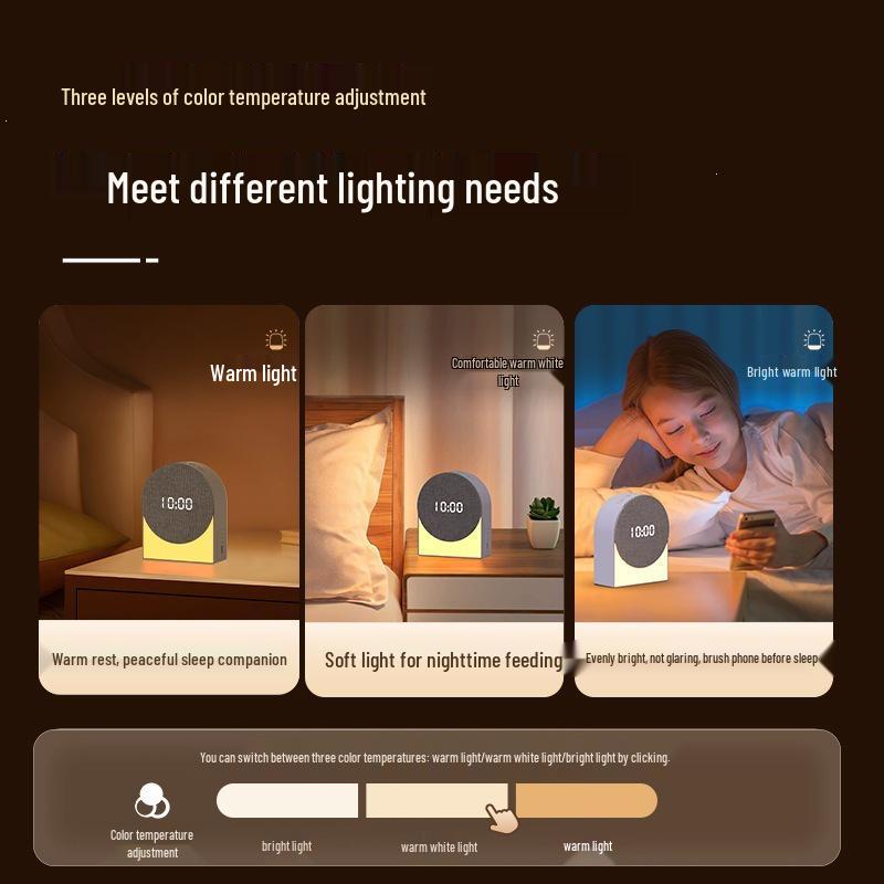 Cross-Border Bluetooth Sleep Device: Multi-Functional White Noise Machine & Night Light with Timer and Alarm Clock.