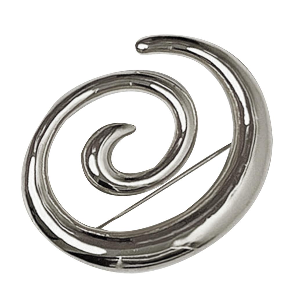 Lightweight Alloy Vortex Shaped Brooch Elegant Lapel Pin Eye Catching Vortex Shaped Brooch Pin for Daily Wear Parties