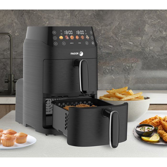 Friteuse sans huile - FAGOR - FG3301 - Capacité 5 L - Double cuves 2,5 L - 6 programmes - 2000 W