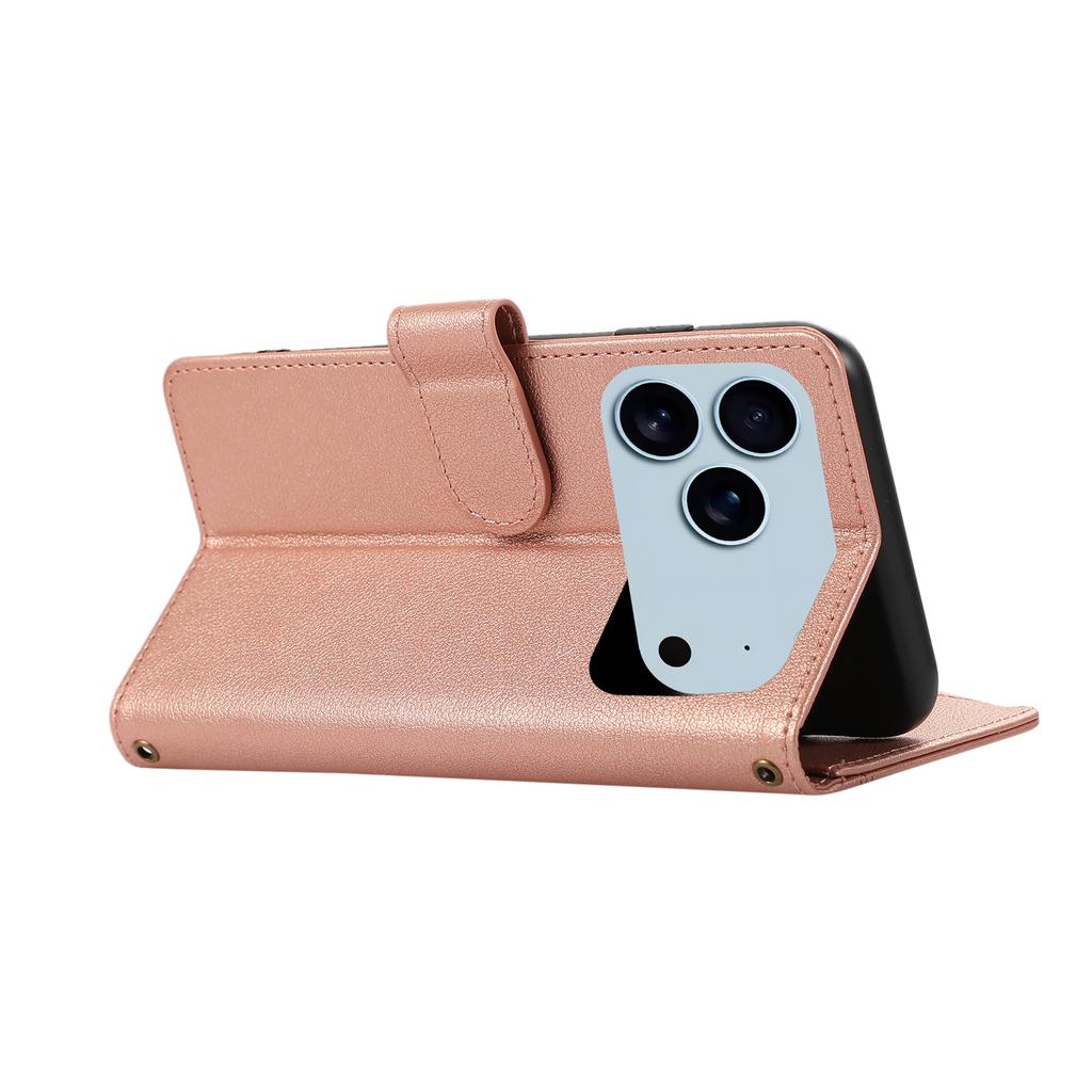 Luxury Zipper Multi Cards Solt Flip Wallet Leather Case For iPhone 17 Pro Max 16 15 14 13 12 11 Plus Air 16E Bag Pocket Cover