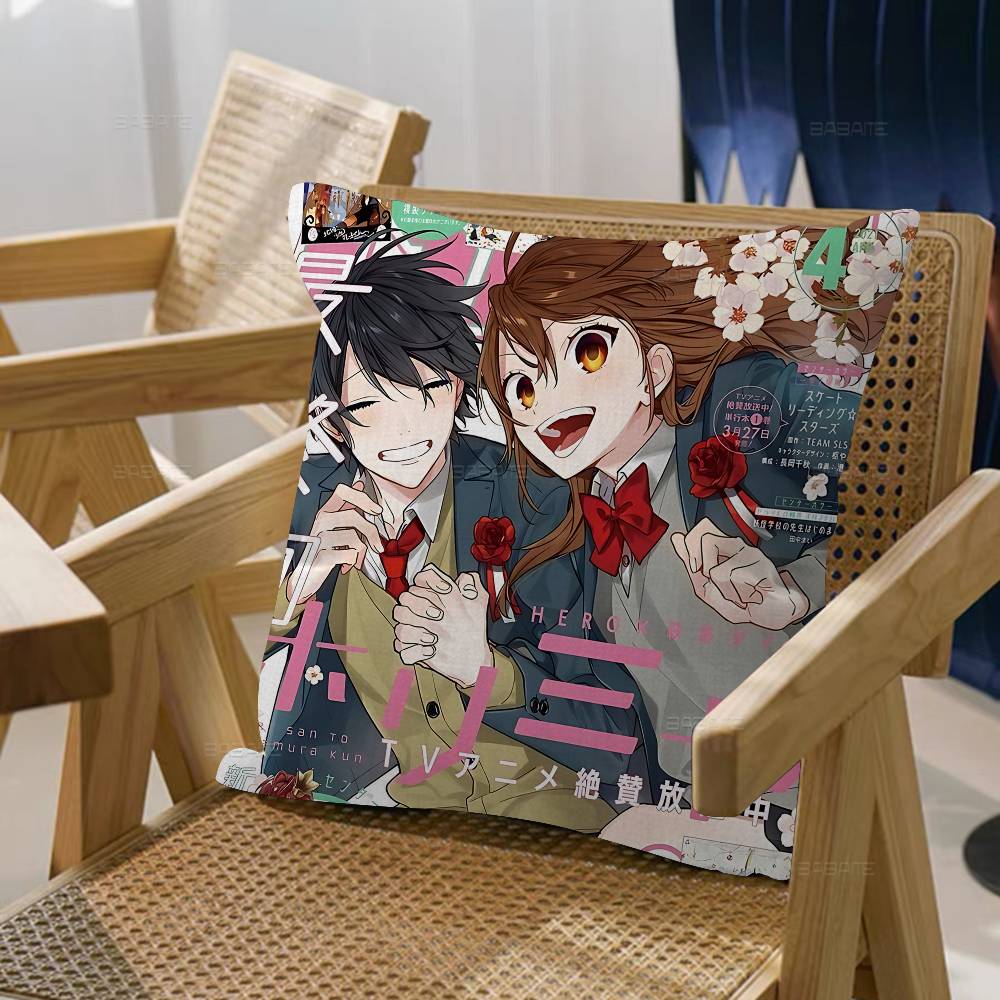 

Хоримия Аниме Наволочка Дизайн Наволочка Декор Праздничный Декор 12x12Inch