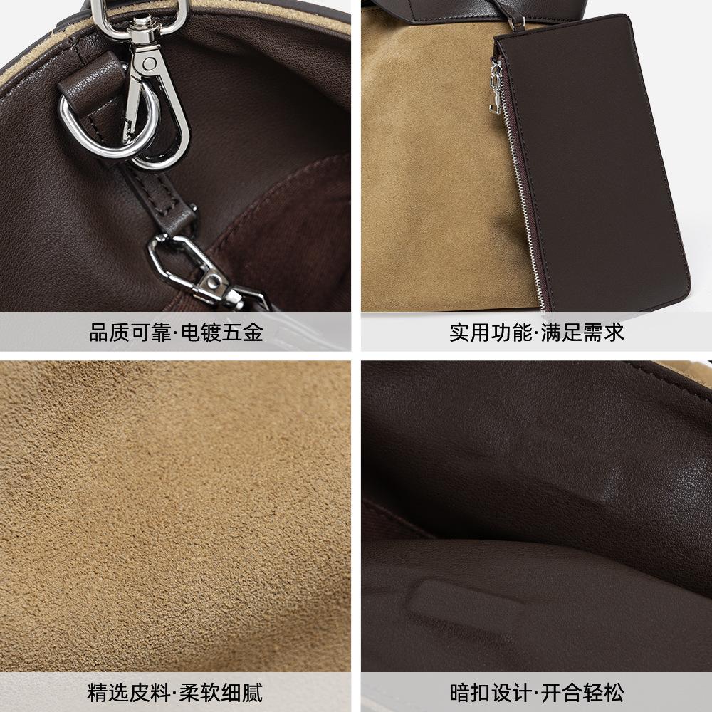 Vintage Leder-Tragetasche für Damen, Große Kapazität, Echte Rindsleder Schulter-Handtasche, Modische Pendlertasche, Heißer Verkauf