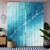 Zebra print curtain 2 pieces stripes with artistic brush effect, modern animal print decoration for living room and bedroom