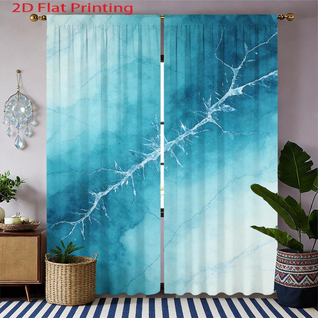 Zebra print curtain 2 pieces stripes with artistic brush effect, modern animal print decoration for living room and bedroom