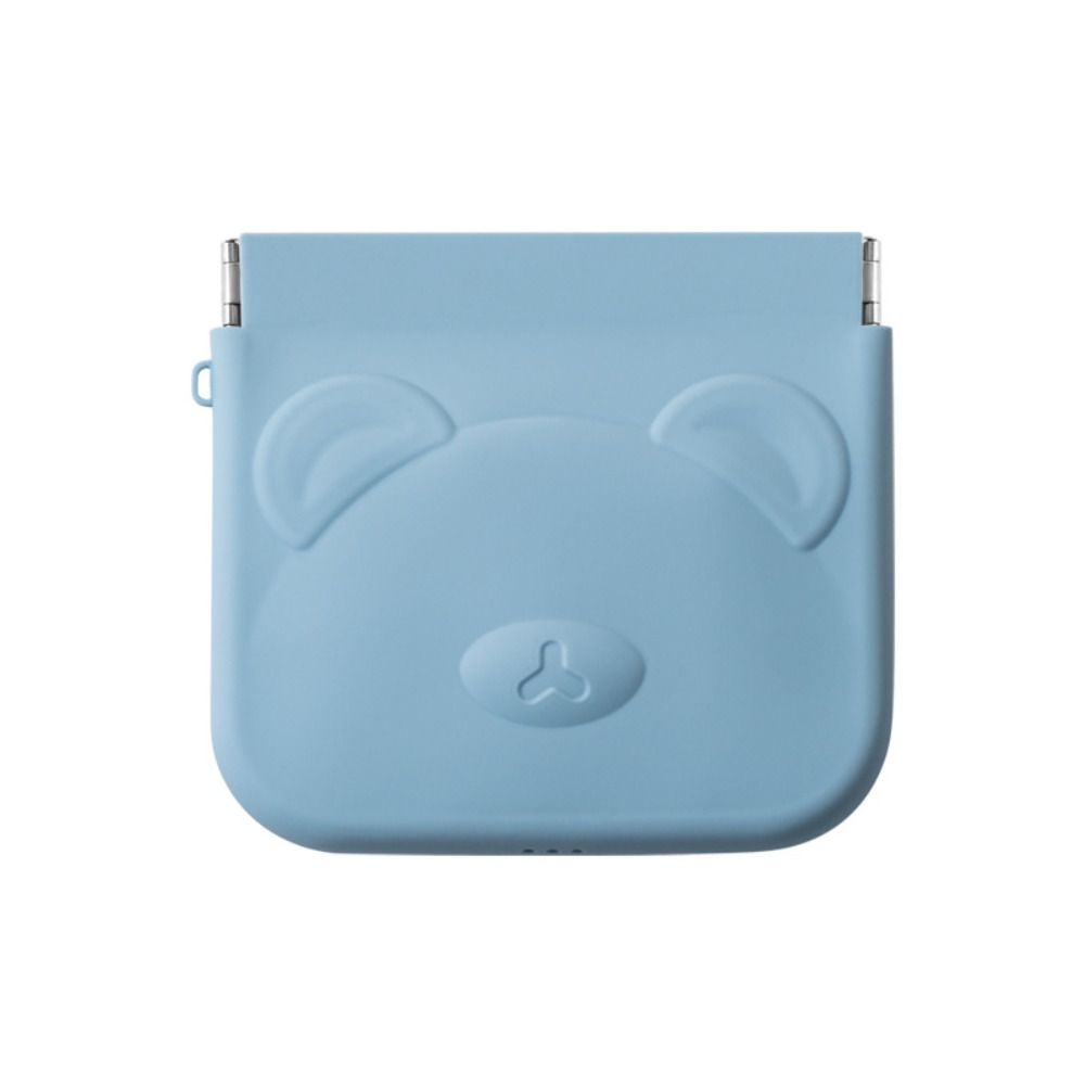 Solid Color Self-closing Lipstick Bag Cartoon Animal Mini Square Makeup Bag  Outdoor