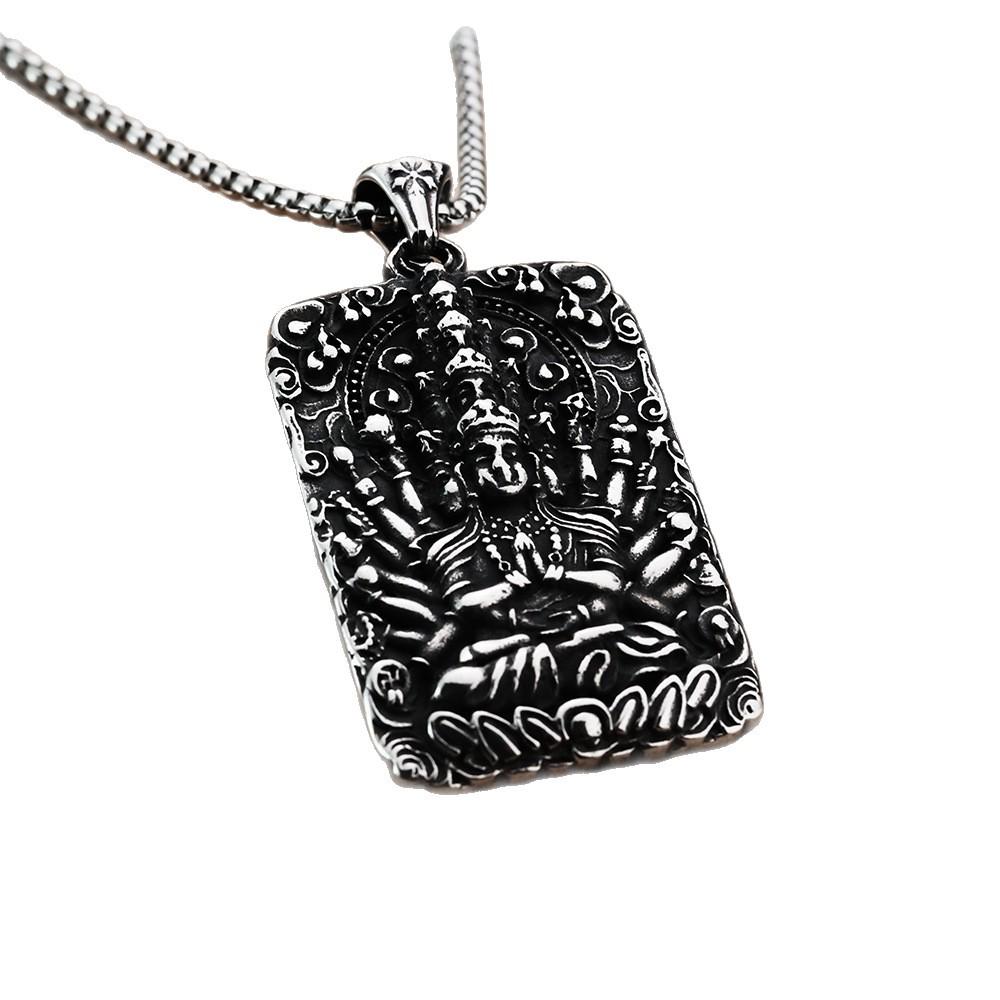 Retro Znamení Zvěrokruhu Buddha Přívěsek Náhrdelník: Trendy etnický styl pro muže a ženy, s osmi ochránci