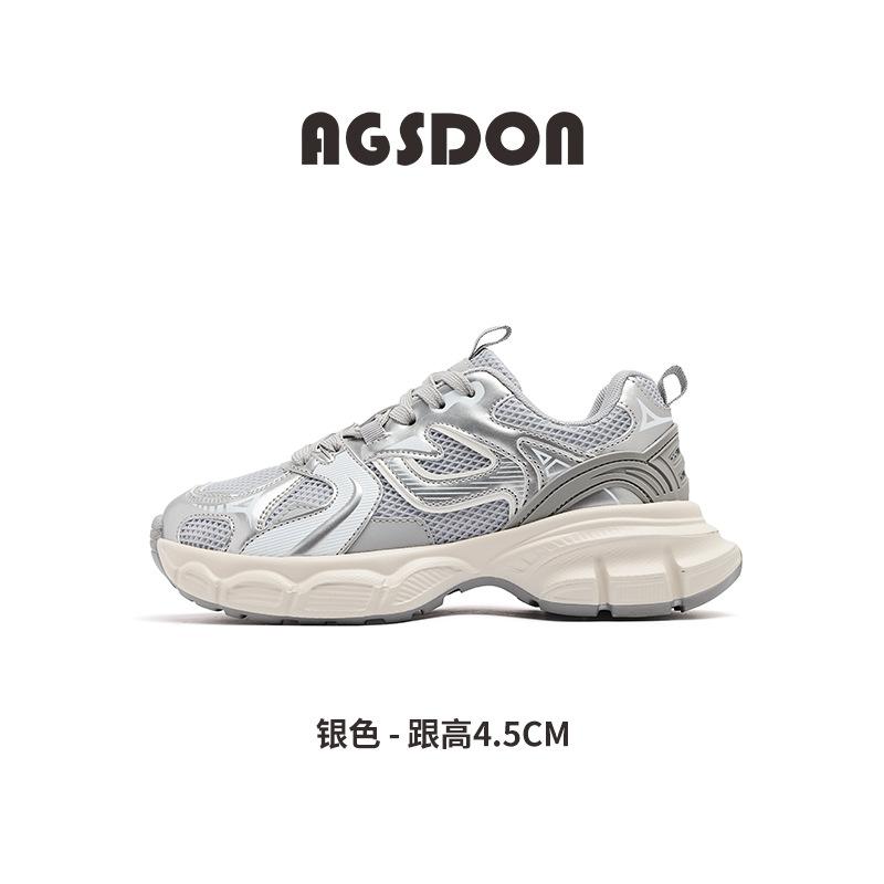 

Augustine Daddy Shoes Women s Shoes Summer 2025 New Feet Small Retro Lightweight Sneakers Platform Casual Shoes 40