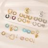 SHEIN New Suit Earrings Girls 2025 Simple No Ear Piercing Ear Clips Personalized Punk Internet Celebrity Combination Earrings