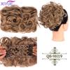 LARGE Comb Clip In Curly Hair Extension Synthetic Hair Pieces Chignon Women Updo Cover Hairpiece Extension Hair Bun