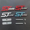 3D Metal ST Line Logo Car Front Grill Emblem Sticker Trunk Badge For Ford Kuga MK3 MK4 S Max Focus Puma Fiesta Accessories