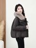 Cotton clothes new fashion women's clothing winter clothes big fur collar cotton clothes big coat autumn and winter new black