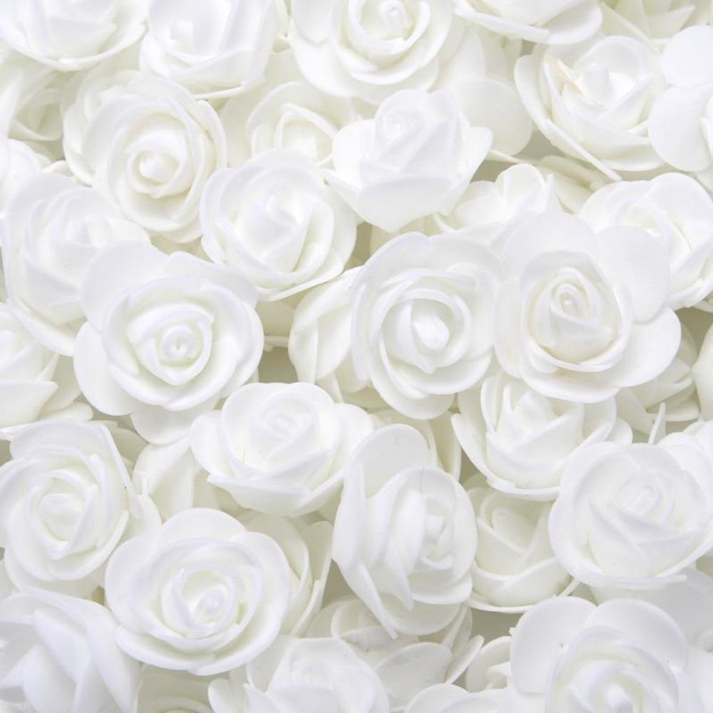 100pcs/bag Mini Rose Foam Flowers DIY Bouquet Wedding Party Decoration