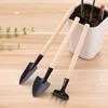 3-Piece Mini Garden Tool Set - Metal Hand Trowels and Rake for Potted Plants, Flowers & Vegetables - Manual Gardening Supplies for Indoor and Outdoor