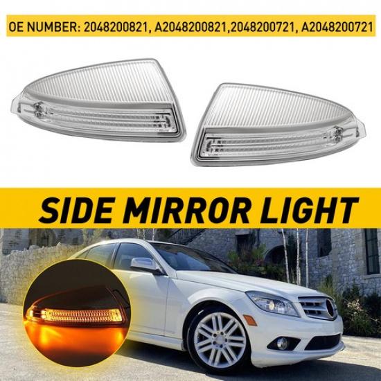 Side Turn Mirror Signal Light For Benz Mercedes C250 C300 C350 C63 AMG 2008-2015