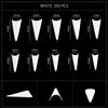 KADS Pointed Half Cover Nail Tips Nail Art White Nature Clear 500pcs 10 Sizes Fake Nails Manicure Extension Tools