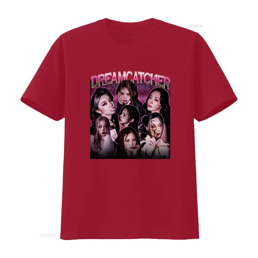 Dreamcatcher Kpop Vintage Retro Music Fan T Shirt Album SweaT From Us 1105KD Vintage Washed Top For Everyday Wear Stylish