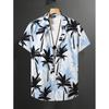 Men's Summer Lightweight Short-Sleeve Shirt Casual Vacation Print Shirt