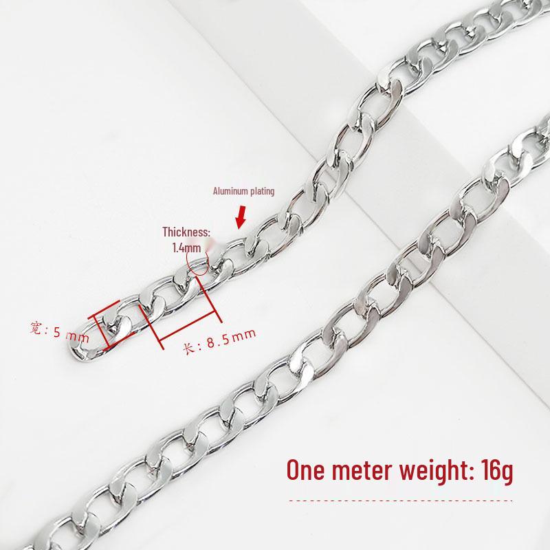 Nicht verblassender Aluminiumketten-Taschenriemen - Damen Crossbody Ersatzkette für DIY-Zubehör und Dekoration