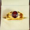 Garnet Oval Cut With 925 Sterling Silver Gold Plated Ring For Men's #B73 JL375671372354