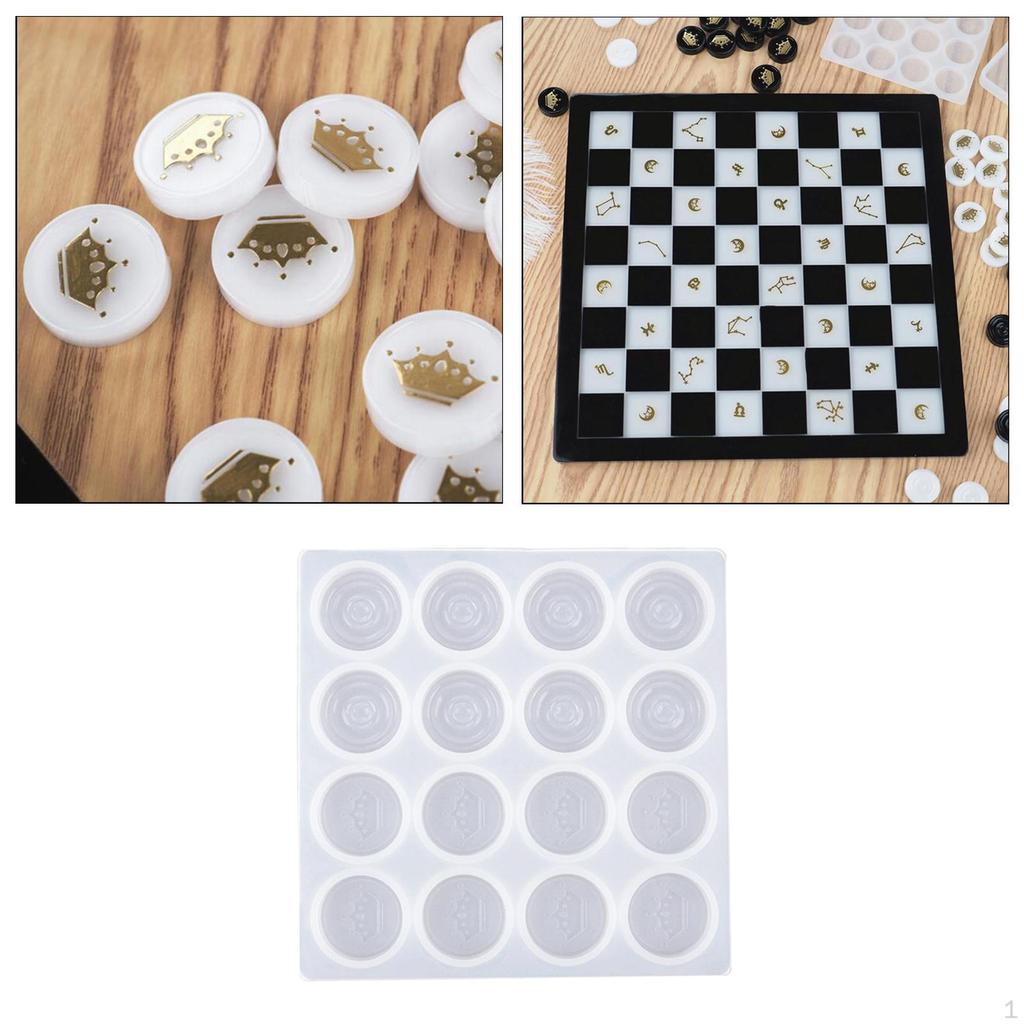 Checkerboard Set, Silicone , Checkers International Chess Piece for DIY