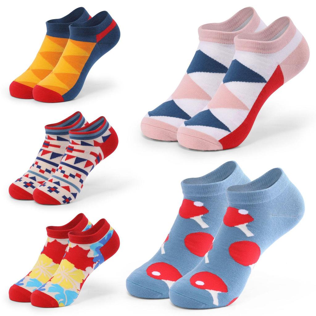 Breathable Cotton Low-Cut Men's Fashion Socks - Sweat-Absorbing, Trendy Korean Style for Spring & Summer.