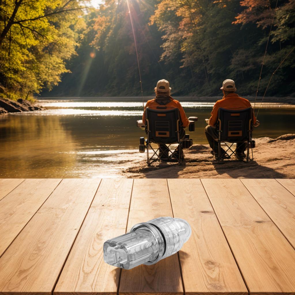 LED Underwater Flash Lure Lamp Attracting Fish Fishing Lure Boat Fishing Clip