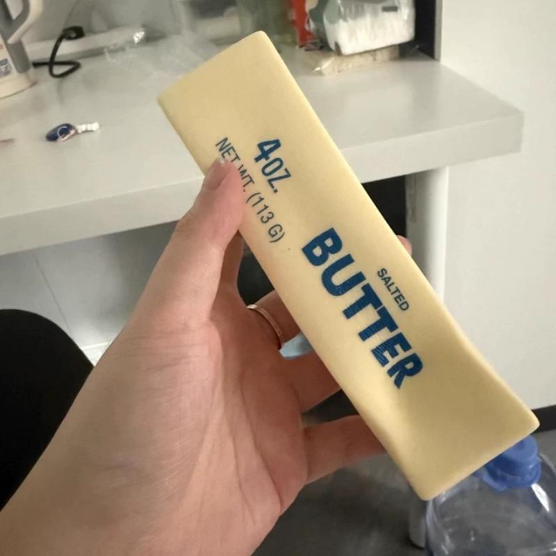 Weicher Butterstift mit langsamer Rückfederung zum Quetschen Fidget Silikon Stressabbau Käse-Stäbchen Gadget Lustiges Anti-Angst Geschenk