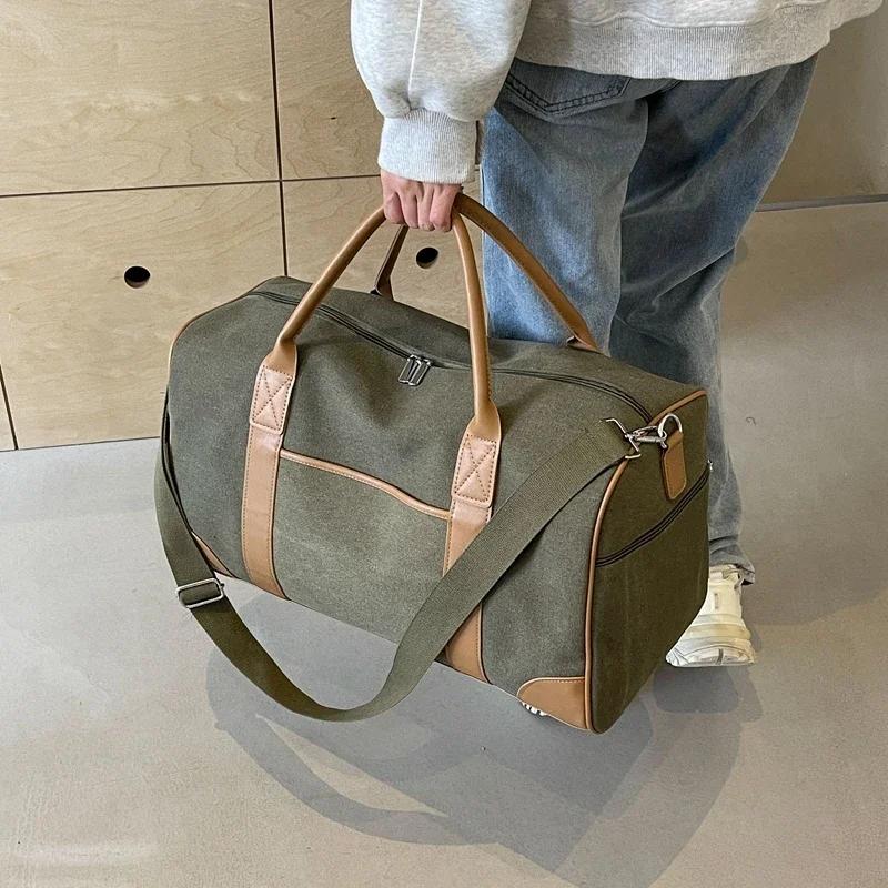 Monochromatic Large Capacity Women's Travel Shoulder Bag  Zipper Shoulder Bag  Versatile Casual Bag  High Quality  New Style
