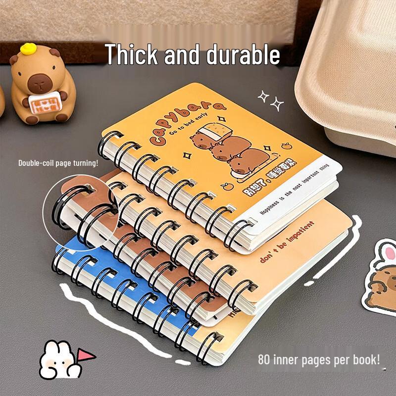 Cute Capybara Mini Coil Notebooks