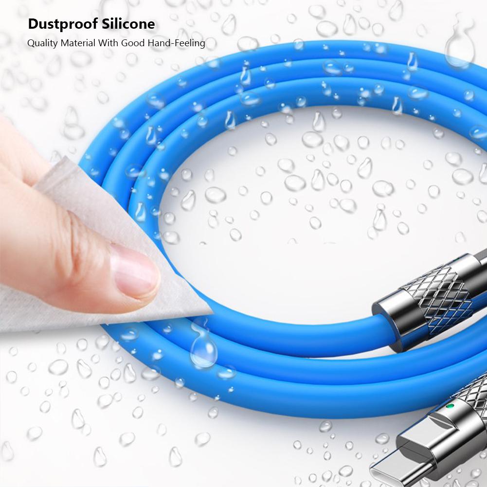 120W 6A Schnellladekabel Typ-C Flüssigsilikon-Kabel Quick Charge USB-Kabel Kompatibel für iPhone