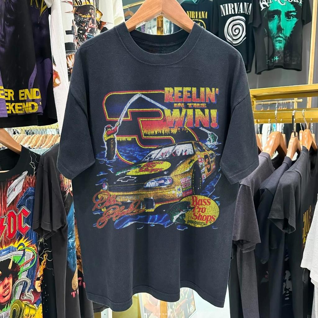Bass Pro Shops Reelin In The Win Gealtertes T-Shirt Schwarz M