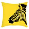 New Simple Series Yellow Smiley Face Zebra Print Cushion Home Sofa Cushion Cover