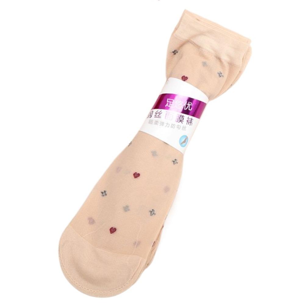 10Pairs Ultra-thin Crystal Silk Tube Socks Flower Silk Sheer Socks Women Invisible Socks  Summer