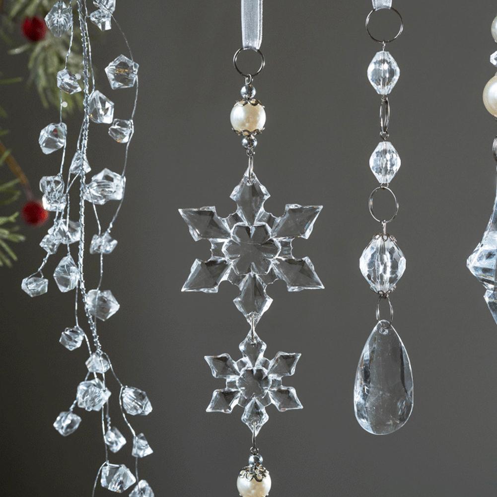 Christmas Tree Decoration Pendant Christmas Transparent Pendant Decoration Elegant For Festivals And Parties Acrylic