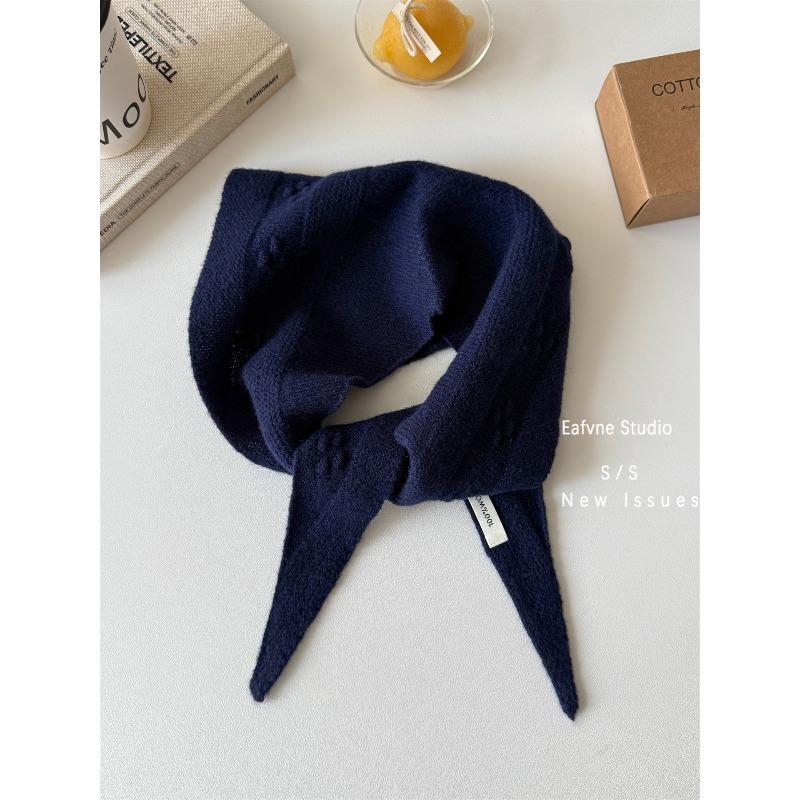

Pure Wool Scarf Triangle Scarf Women s Shawl Neck Scarf Knitted Scarf 75*50cm