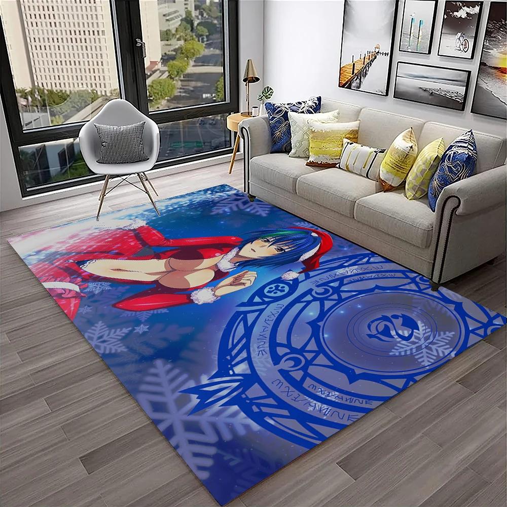High School DxD Sexy Girl Cartoon 3D Carpet Rug for Home Living Room Bedroom Sofa Doormat Decor,kids Area Rug Non-slip Floor Mat